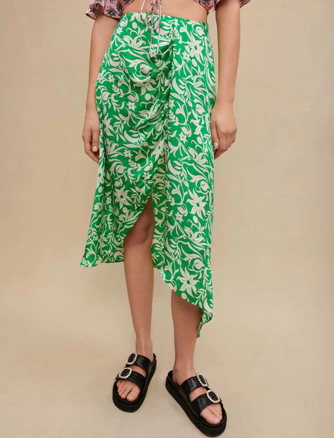 Falda midi drapeada - Imagen 5