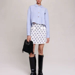 Falda de punto con monograma