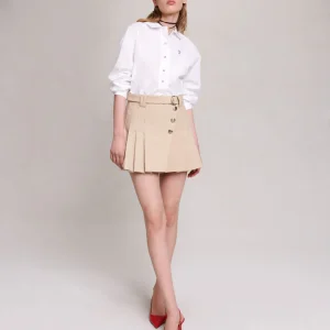 Falda corta plisada