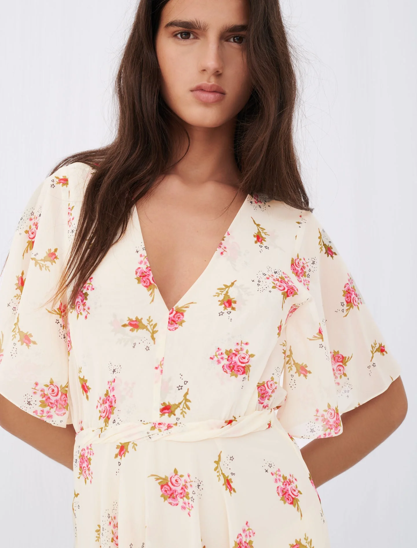 Vestido Rosa Y Ecru - Imagen 5