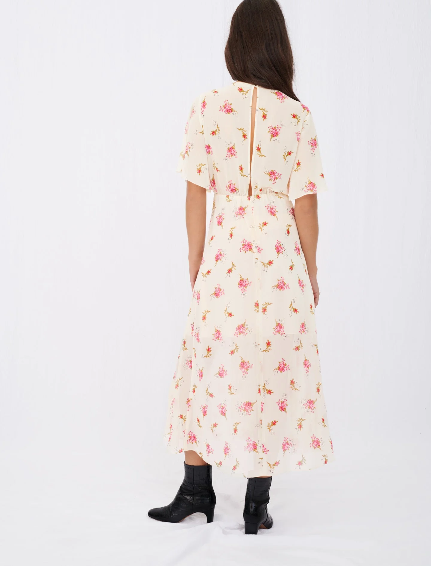 Vestido Rosa Y Ecru - Imagen 4