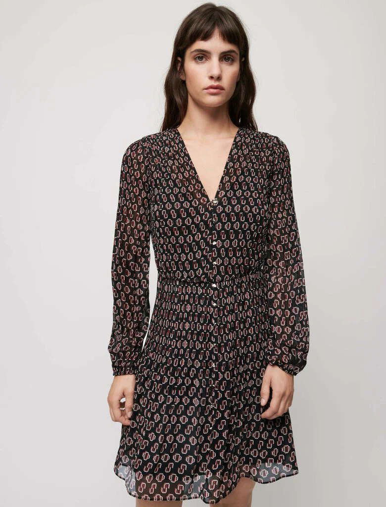 Vestido plisado con botones - Imagen 3