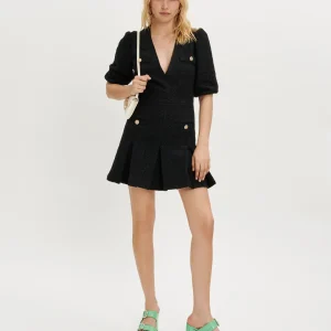 Vestido de tweed brillante