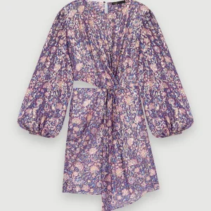 Vestido viscosa estampado metalizado