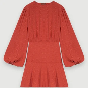 Vestido viscosa jacquard Maje