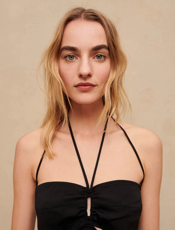 Vestido corto calado - Imagen 3