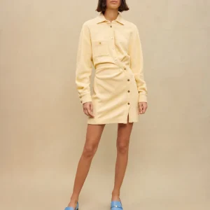 Vestido asimétrico tweed lúrex