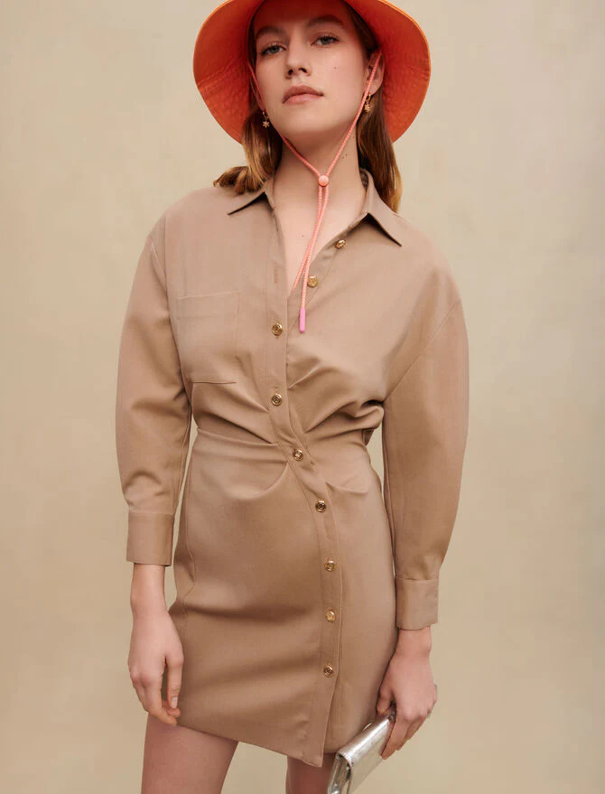 Vestido corto con botones - Imagen 5