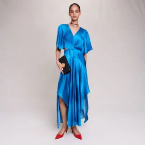 Vestido largo satinado