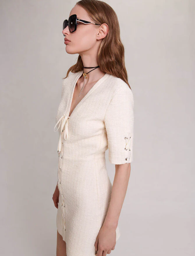 Vestido corto de tweed - Imagen 5