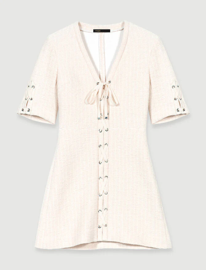 Vestido corto de tweed - Imagen 6