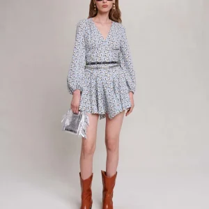 Vestido corto de crepé