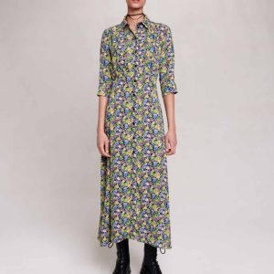 Vestido largo con flores