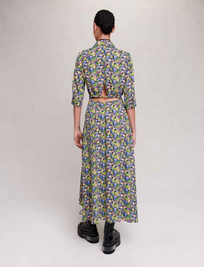 Vestido largo con flores - Imagen 3