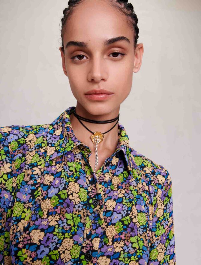 Vestido largo con flores - Imagen 4