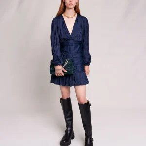 Vestido corto drapeado