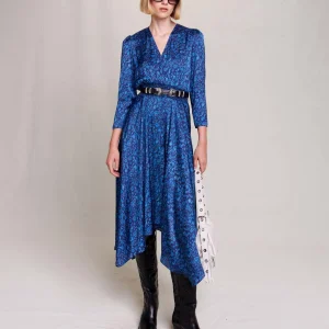 Vestido midi con estampado orgánico