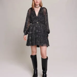 Vestido corto metalizado