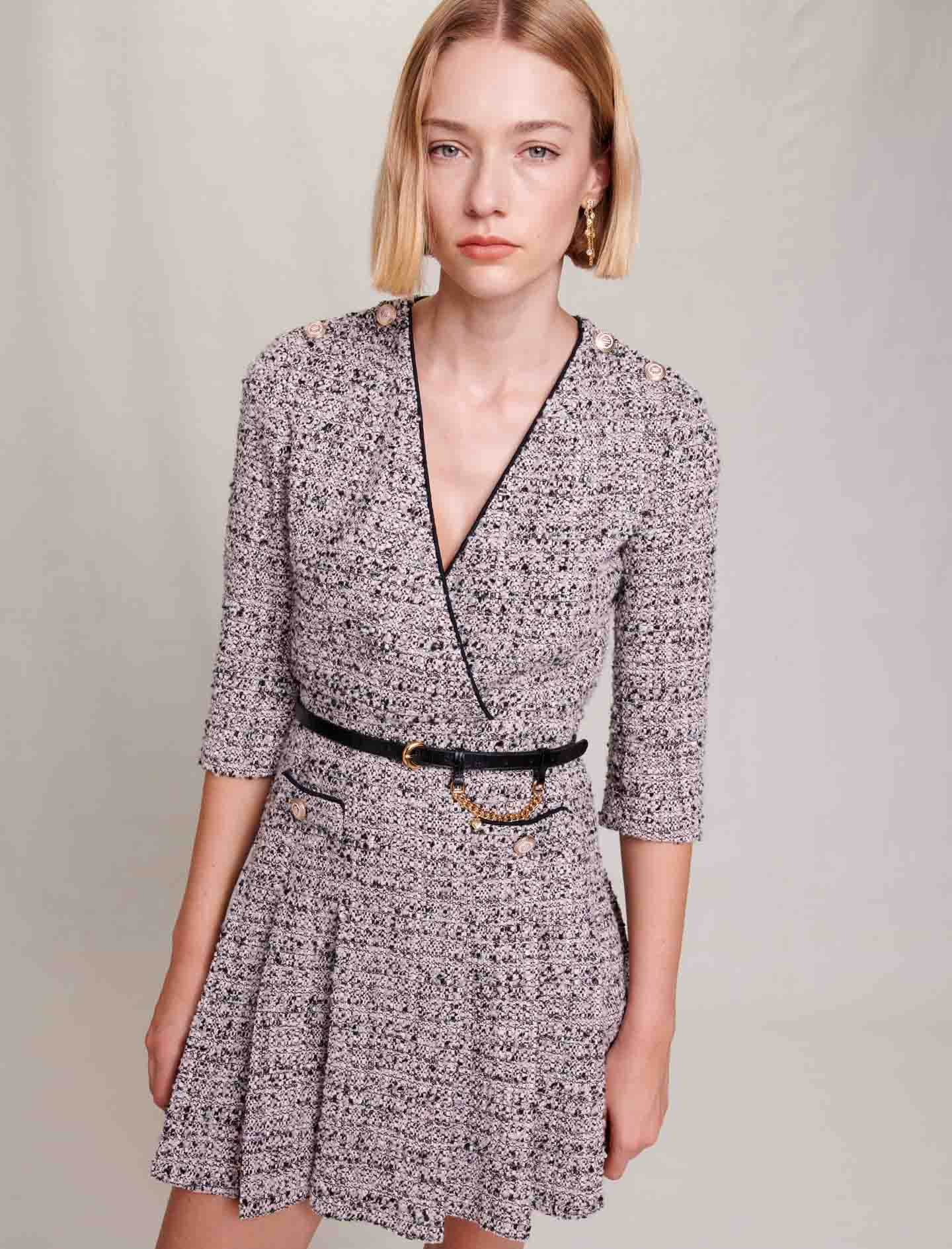Vestido corto de tweed - Imagen 4
