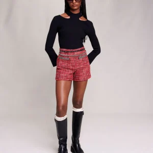 Pantalón corto de tweed