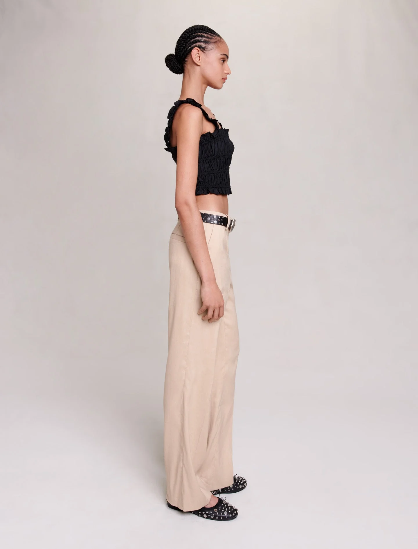 Top corto fruncido - Imagen 3