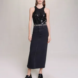 Top con brillantes de imitación