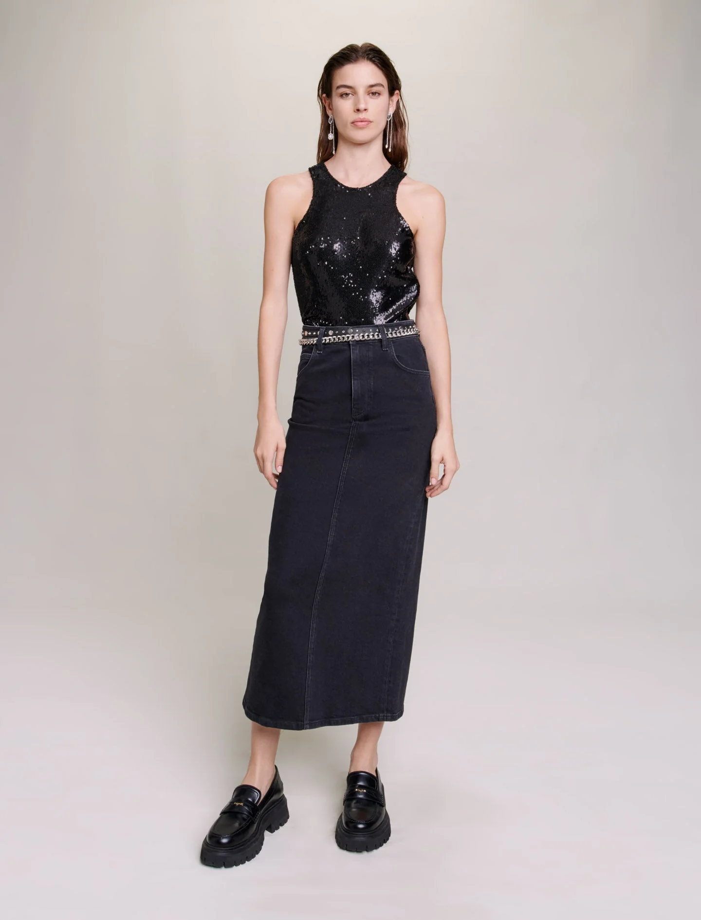 Top con brillantes de imitación