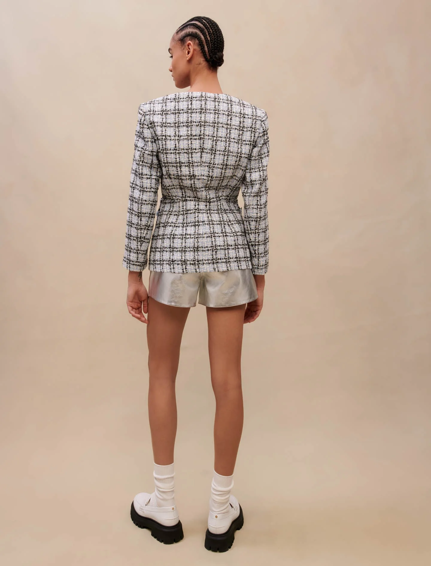 Chaqueta de traje efecto tweed - Imagen 5