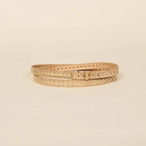 Cinturón de doble vuelta con ojales