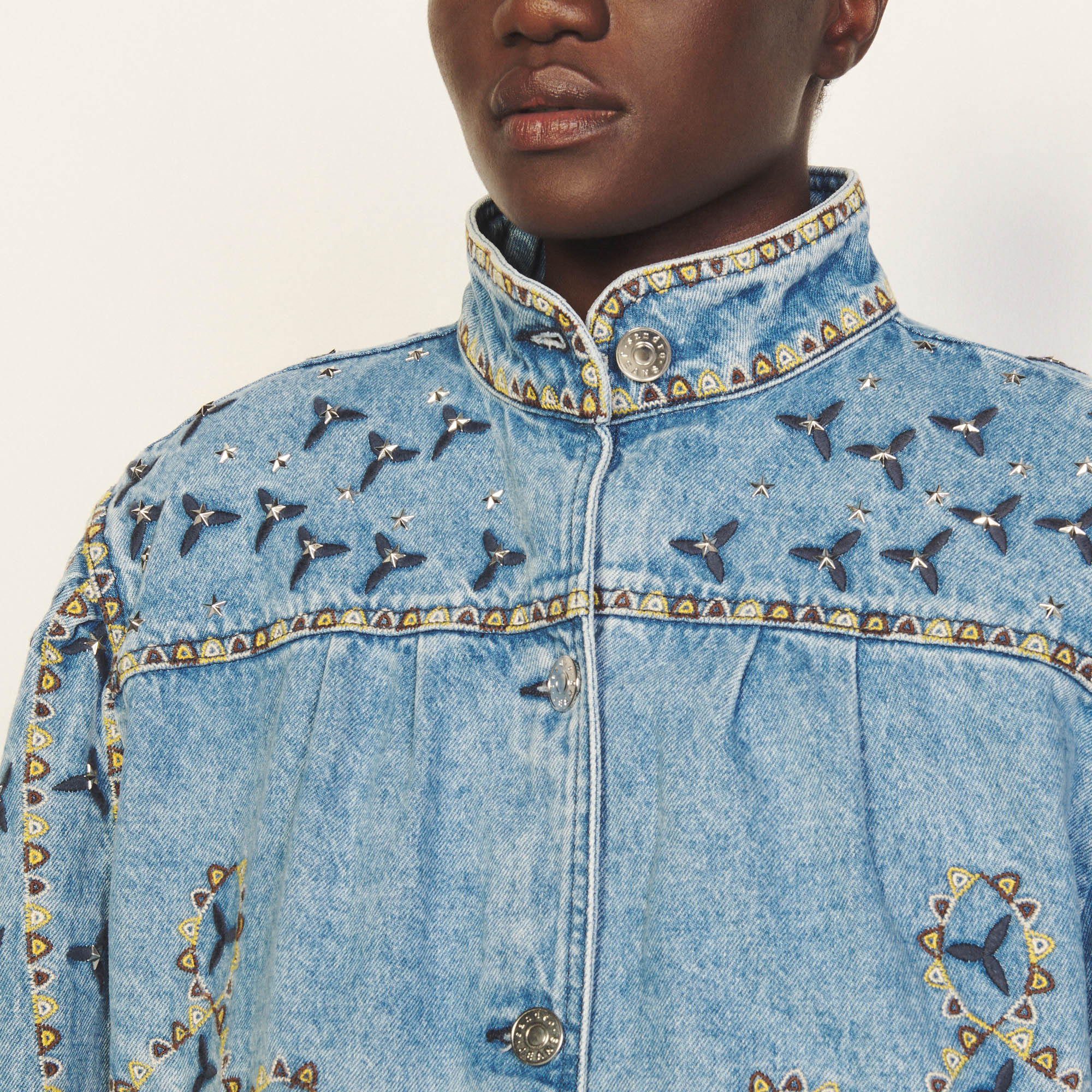 Cazadora Jackie Azul Mezclilla Vintage - Imagen 4