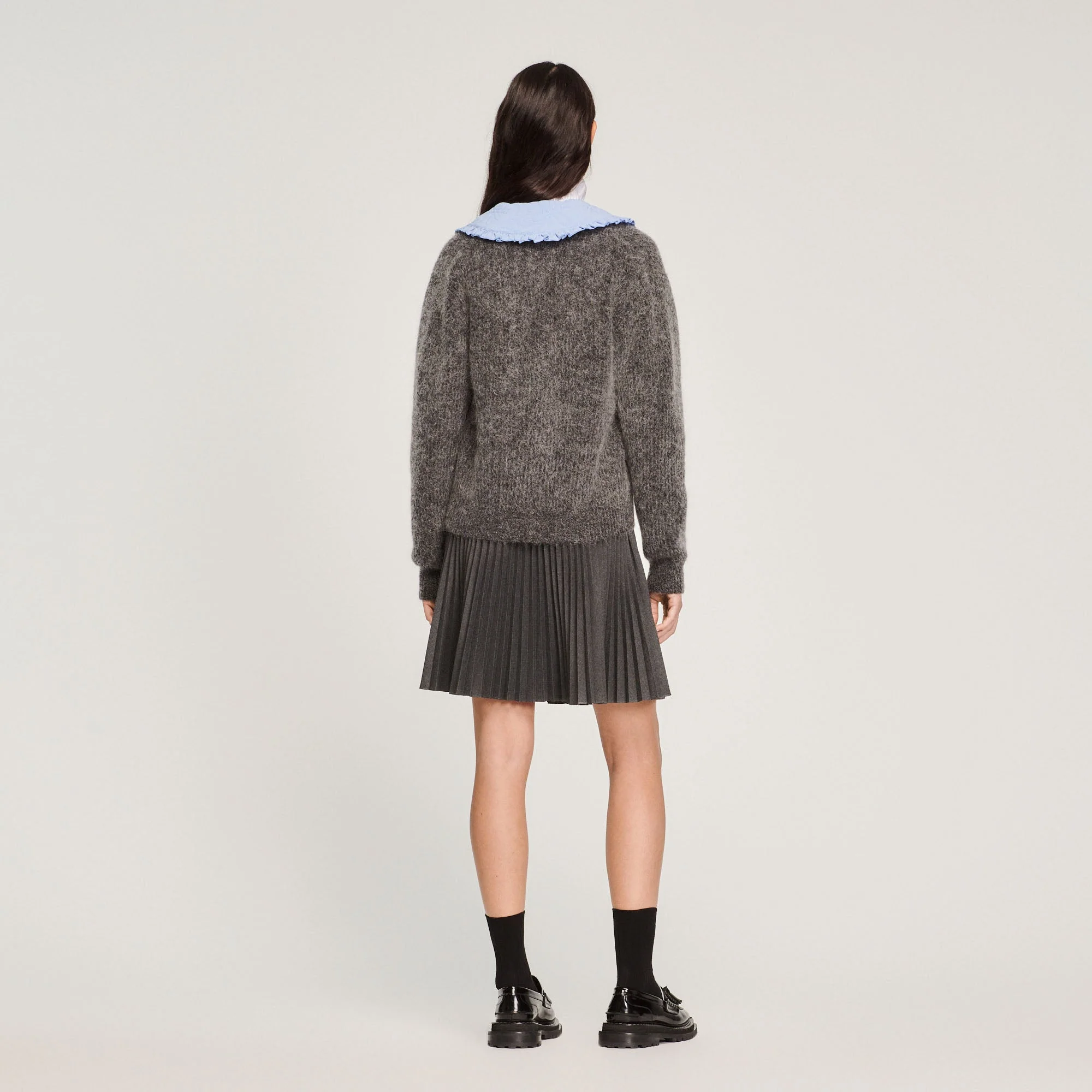 Cárdigan de punto con cuello grande - Imagen 5