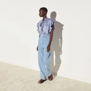 Blusa Chen Azul Claro