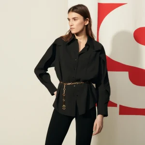 Camisa estilo capa avolantada oversize Eliette