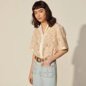 Blusa Amarine Ecru Con Amarillo