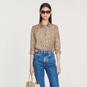 Camisa estampada de seda