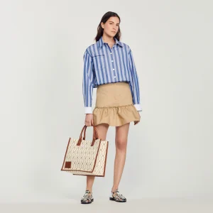 Camisa corta de rayas