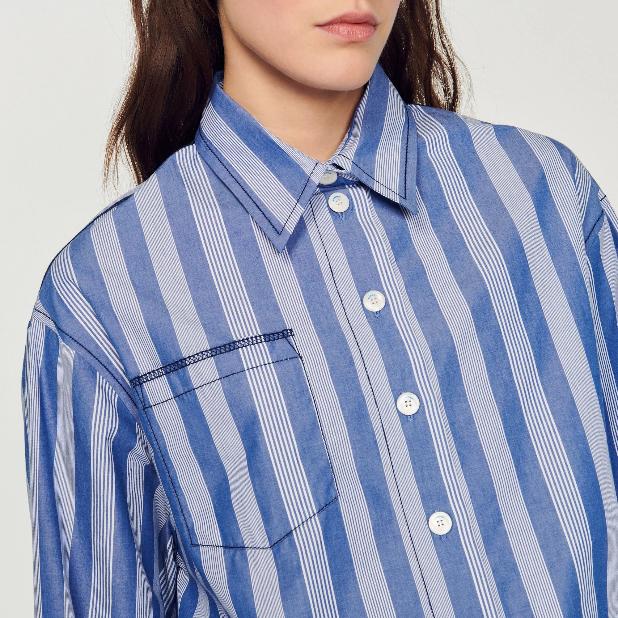 Camisa corta de rayas - Imagen 3