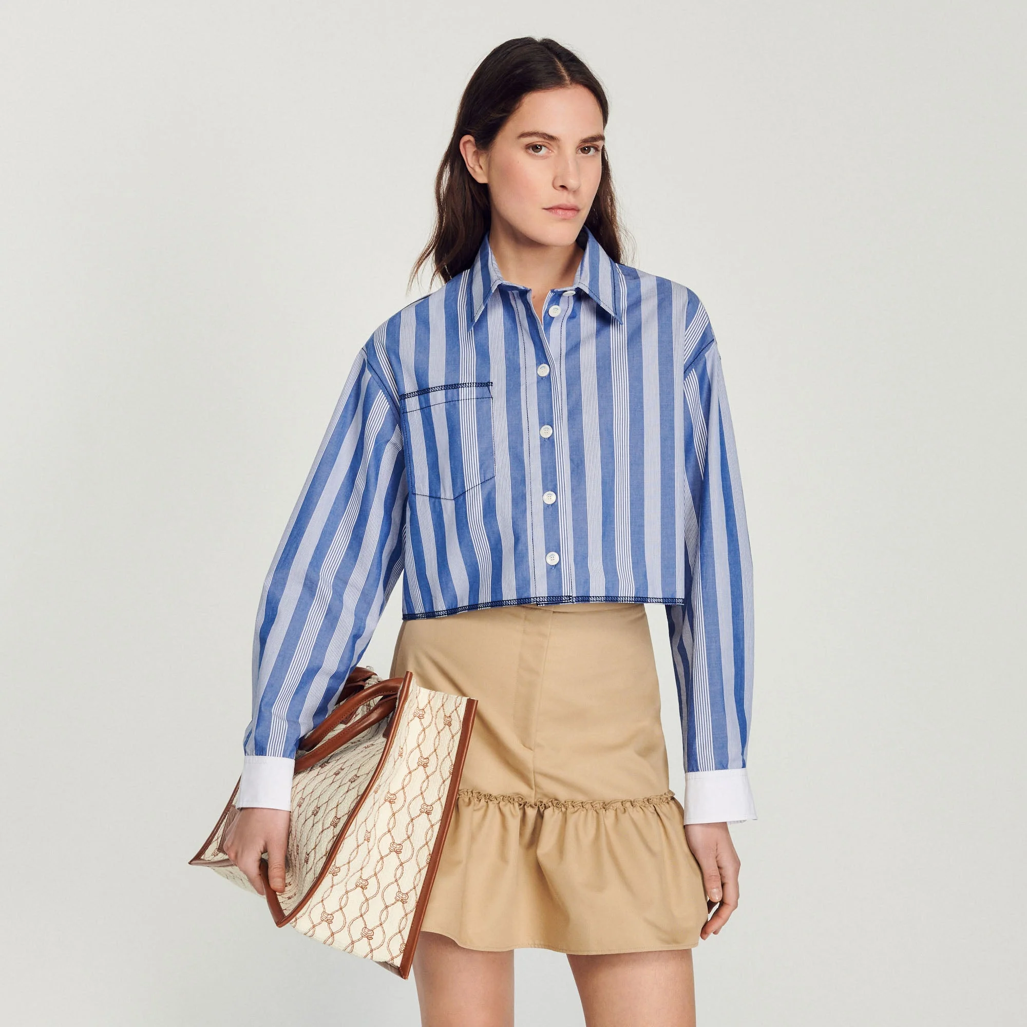 Camisa corta de rayas - Imagen 4