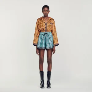 Camisa corta estampada