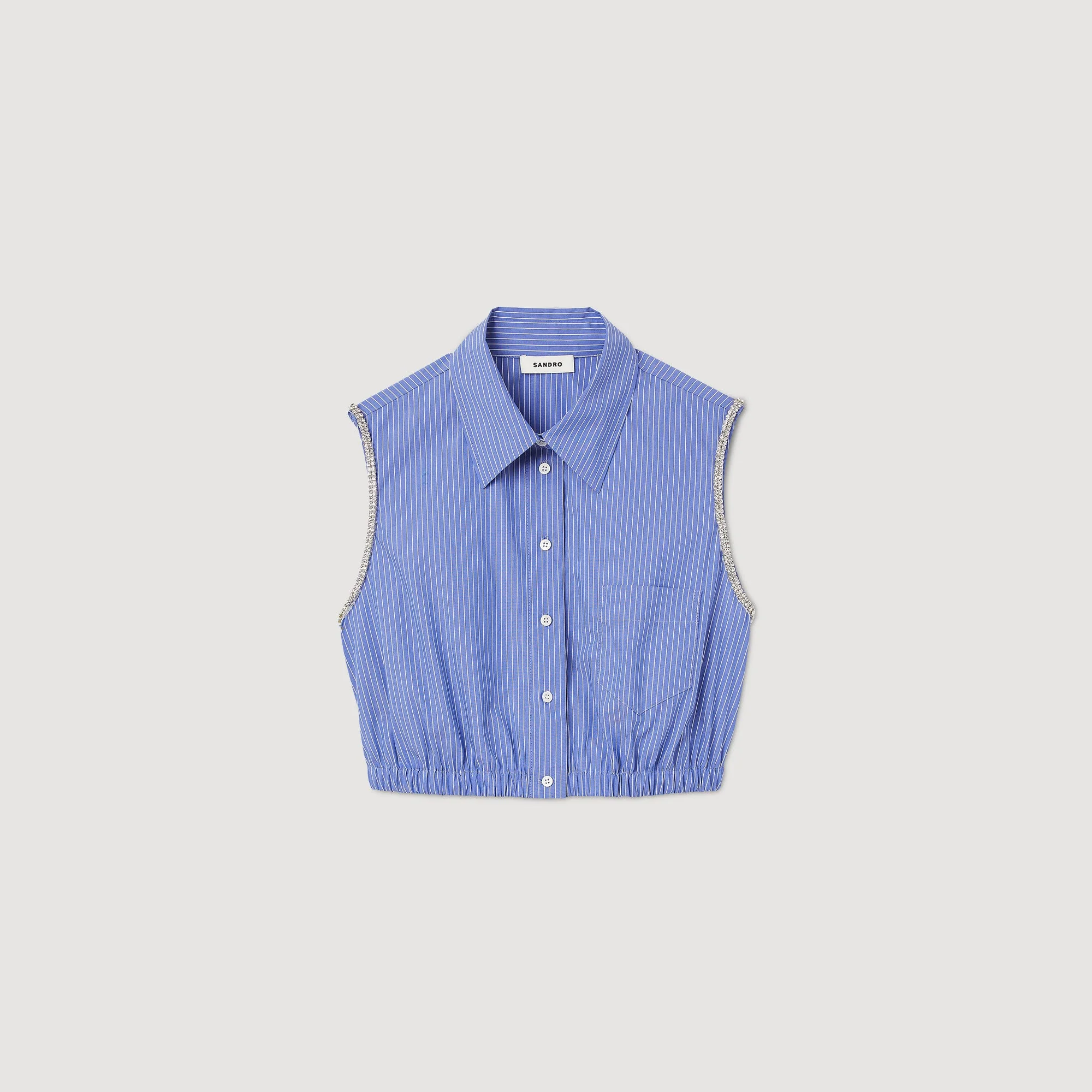 Camisa corta de rayas