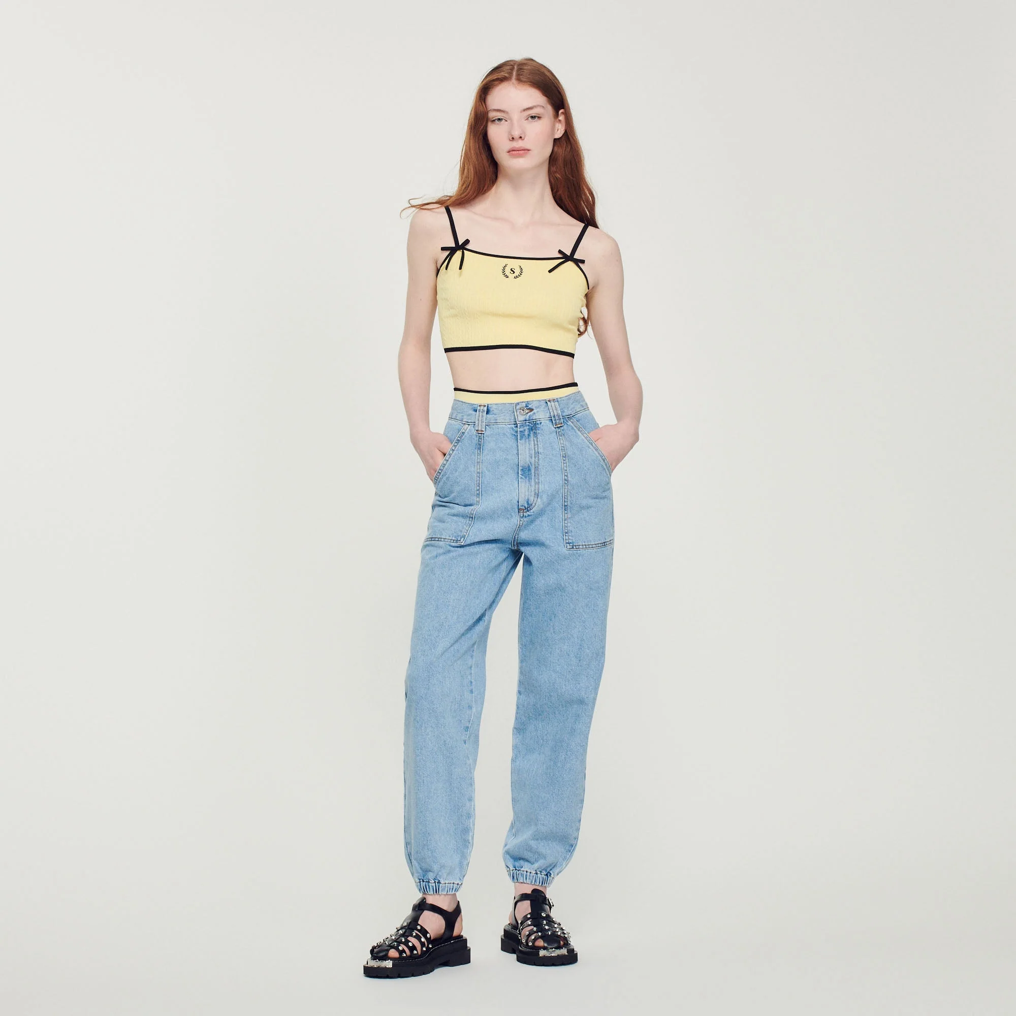 Vaqueros de denim desteñido