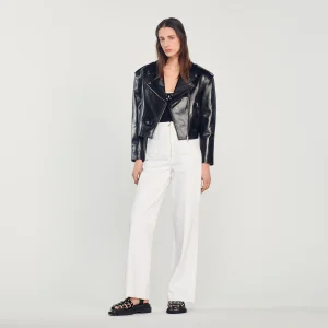 Pantalón ancho de tela