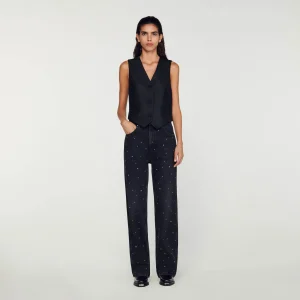 Pantalón vaquero con estrás