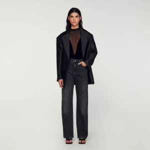 Vaquero recto desgastado