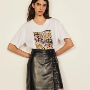 Falda De Piel Jolie Negro