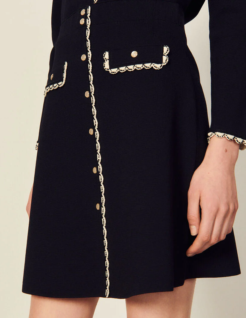 Falda Beverly Azul Marino - Imagen 4