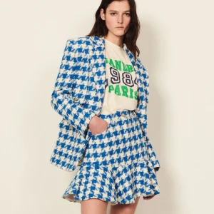 Falda Tejida Sixtine Azul Marino