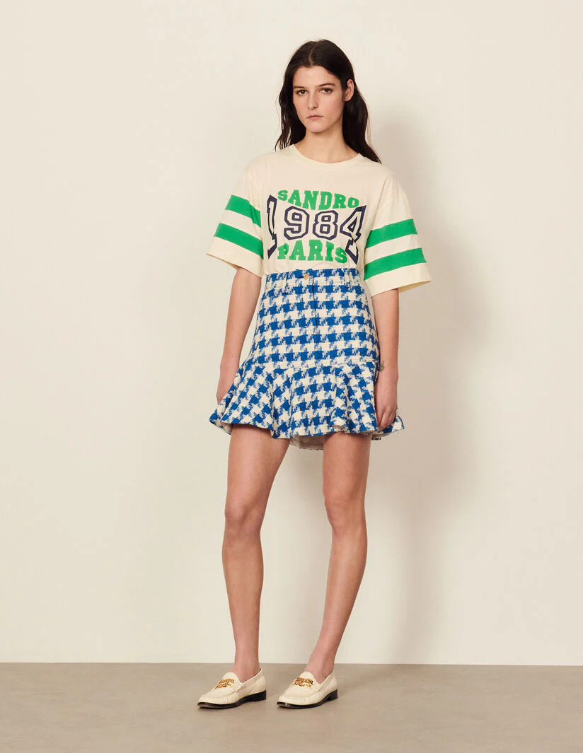 Falda Tejida Sixtine Azul Marino - Imagen 5