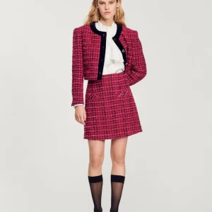 Falda corta de tweed