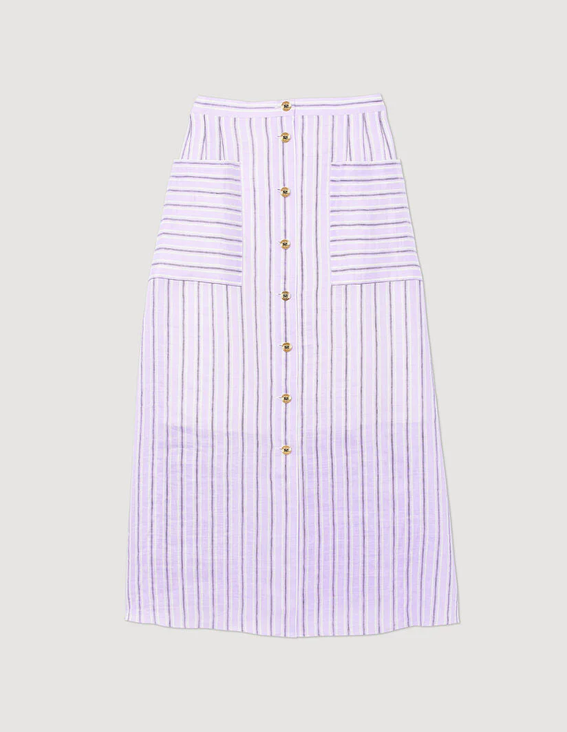 Falda evasé de rayas - Imagen 6
